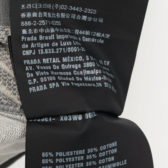 Prada Resort 2018 Runway Grey Embossed Techno Mock-Neck Long-Sleeve - Picture 12 of 14